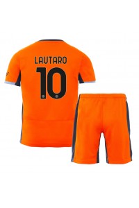 Inter Milan Lautaro Martinez #10 Babytruitje 3e tenue Kind 2023-24 Korte Mouw (+ Korte broeken)